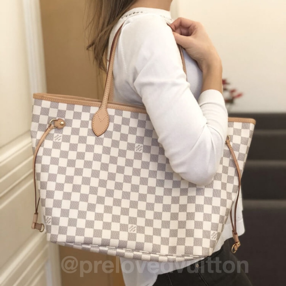 ♥️AZUR NEVERFULL MM♥️Auth Damier Louis Vuitton Bag